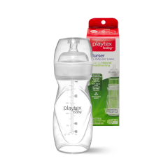 Playtex Baby ™ Nurser® Bebek Biberon & Liners®  & Liners®  Seti - 100% Anti-Kolik - 236ml , 1 Adet Biberon & 5 Adet Sterilize Tek Kullanımlık Liners Biberon Torbaları, 3+ Ay,Orta Akış