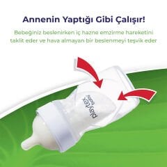 Playtex Baby ™ Nurser® Bebek Biberon & Liners®  & Liners®  Seti - 100% Anti-Kolik - 236ml , 1 Adet Biberon & 5 Adet Sterilize Tek Kullanımlık Liners Biberon Torbaları, 3+ Ay,Orta Akış