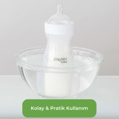 Playtex Baby ™ Nurser® Bebek Biberon & Liners®  & Liners®  Seti - 100% Anti-Kolik - 236ml , 1 Adet Biberon & 5 Adet Sterilize Tek Kullanımlık Liners Biberon Torbaları, 3+ Ay,Orta Akış