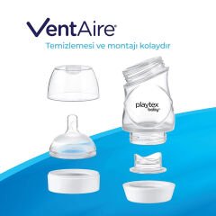 Playtex Baby™ Ventaire® Yenidoğan Bebek Biberonu, Kolik & Reflü Önlemeye Yardımcı,178 ml,  0+ Ay, Yavaş Akış,1 Adet