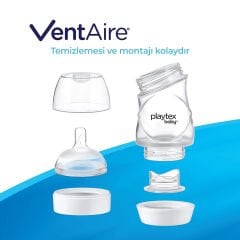 Playtex Baby™ Ventaire® Bebek Biberonu,  Kolik & Reflü Önlemeye Yardımcı, 266 ml, 3+ Ay,Orta Akış,1 Adet