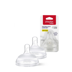 Playtex Baby™ NaturaLatch Comfort® Yenidoğan,  Biberon Emzikleri, 3+ Ay, Orta Akış,  Doğal Tepkili, 2 Adet