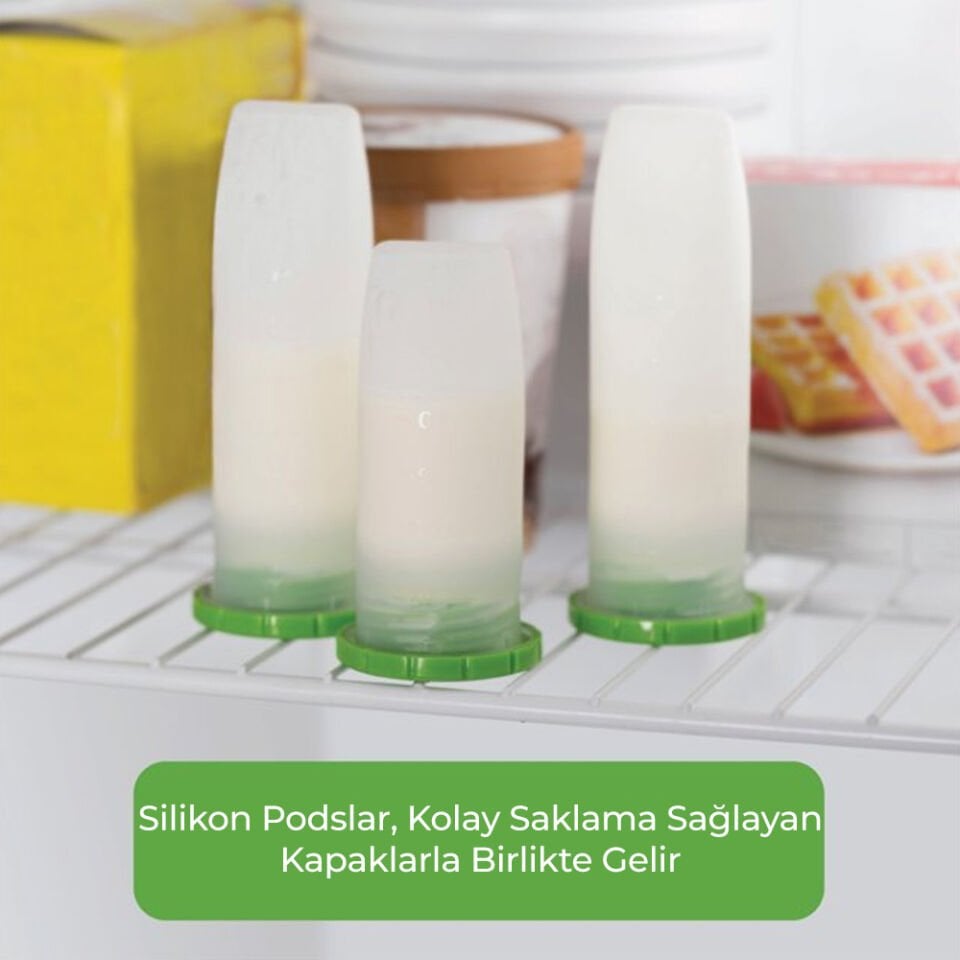 Playtex Baby™ Yenidoğan Biberon & Liners® Seti , Anti-Kolik, Orta Akış, 236ml 3+ Ay (1 Adet Biberon + 5 Adet Liners) ve Silikon PODS® Anne Sütü Saklama Kapları (236ml, 6'lı Paket, 2 Adet Pompa Adaptörü)
